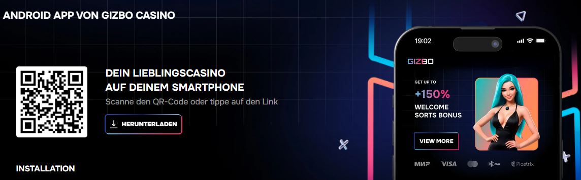 Lade die Gizbo Casino Android-App herunter
