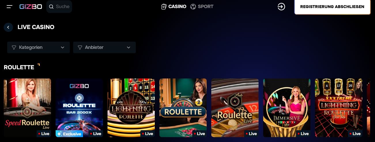 Spiele Live-Roulette mit echten Dealern online
